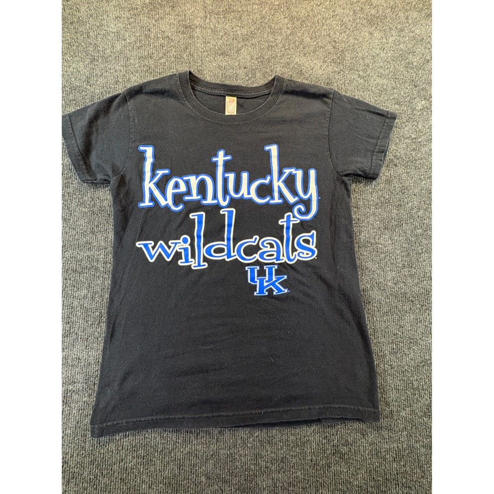 Anvil Kentucky Wildcats Graphic T-Shirt Black Women Small NCAA UK Logo Tee
